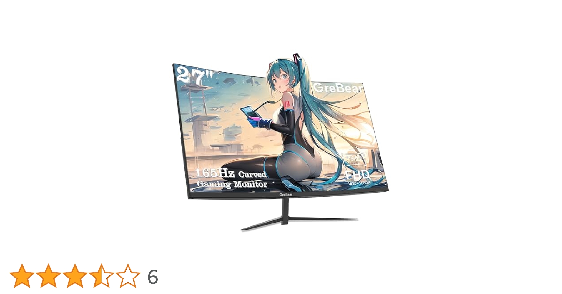 【新品未使用品】GreBear ゲーミングモニター27インチ 165Hz Amazon.co.jp: Grebear 湾曲ゲーミングモニター 165Hz 27インチ